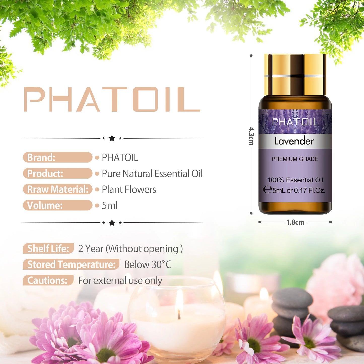 Phatoil 15pc Essential Oils Set Pure Plant Aromas Diffuser Blend