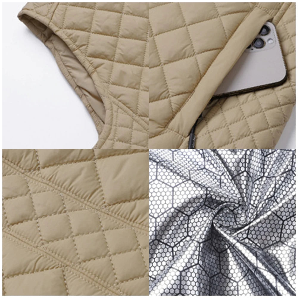 NONECN 21 Zone USB Heated Vest Cotton Jacket For Women