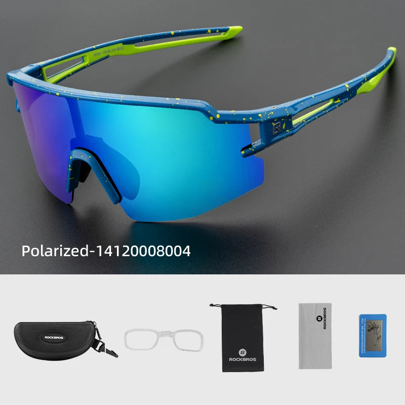 ROCKBROS Photochromic Polarized Cycling Glasses Built In Myopia Frame