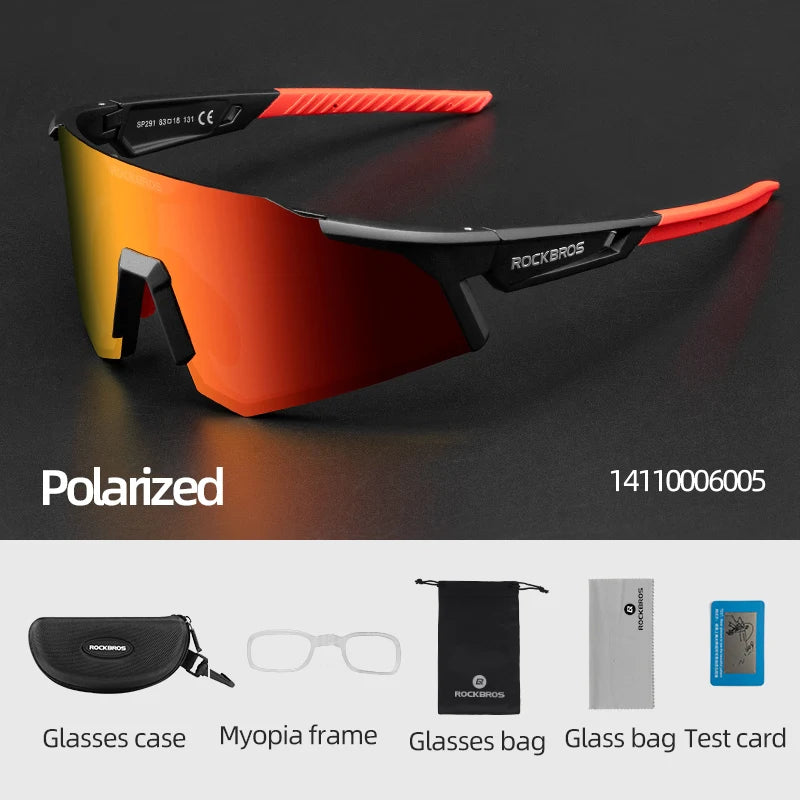 ROCKBROS Photochromic Polarized Cycling Glasses With Adjustable Nose