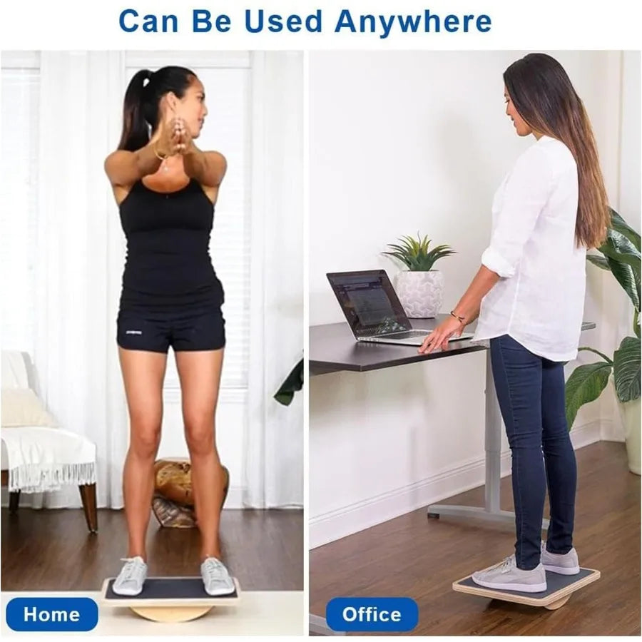 SHXI Wooden Balance Rocker Board For Under Desk Use