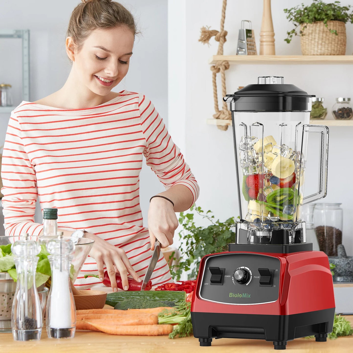 Biolomix BPA Free 2200W Heavy Duty Commercial Blender Mixer Juicer