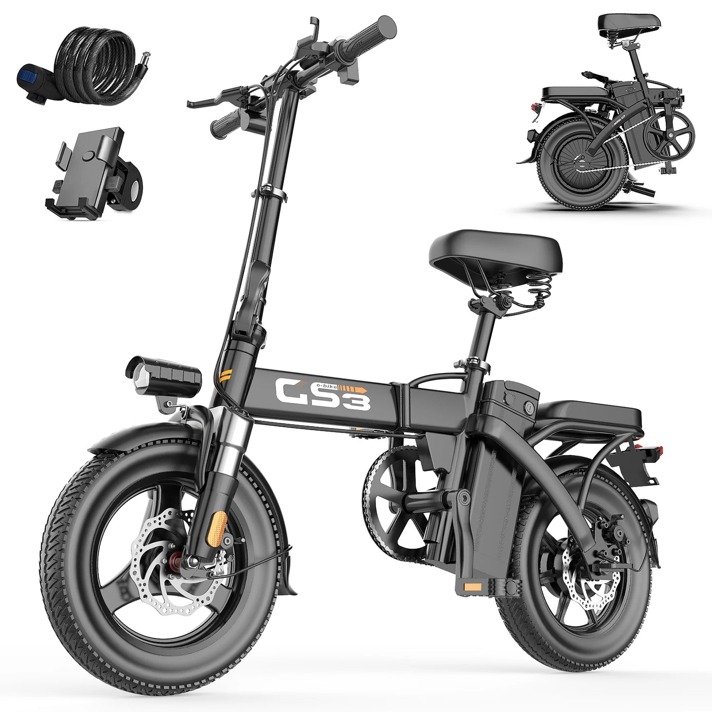 UPlee GS3 Electric Bike 48V 15Ah 500W Motor 20 Kmh