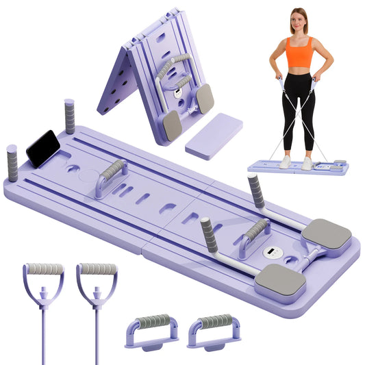 Foldable Ab Board Pilates Reformer for Full Body Home Workout