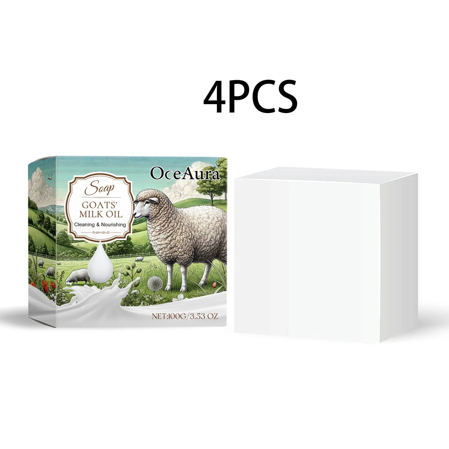 OceAura Natural Goats Milk Oil Soap For Hydration And Cleansing