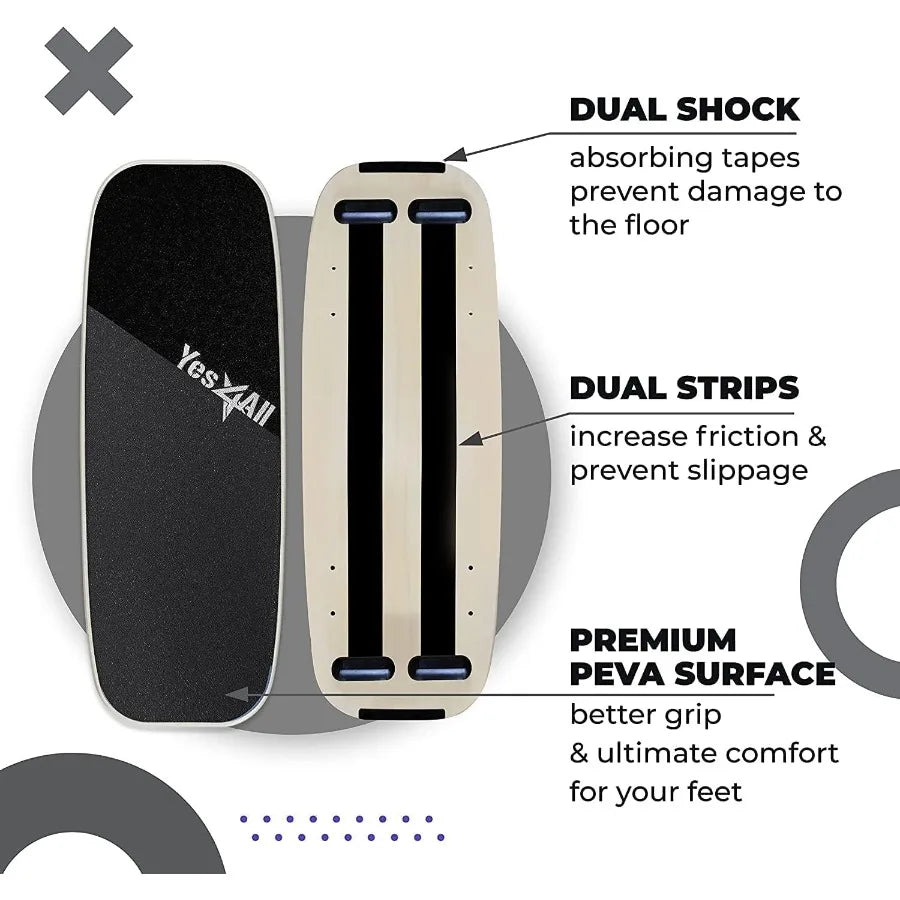 SHXI Balance Board Surf Trainer for Core Strength and Balance