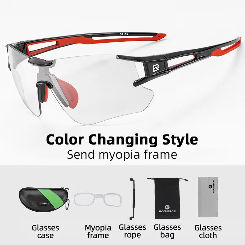 RockBros Photochromic Cycling Sunglasses UV400 Unisex Outdoors