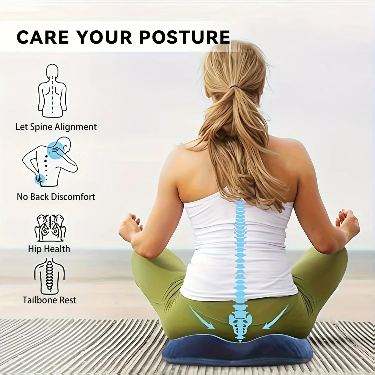 Orthopedic Memory Foam Donut Pillow Coccyx Seat Cushion