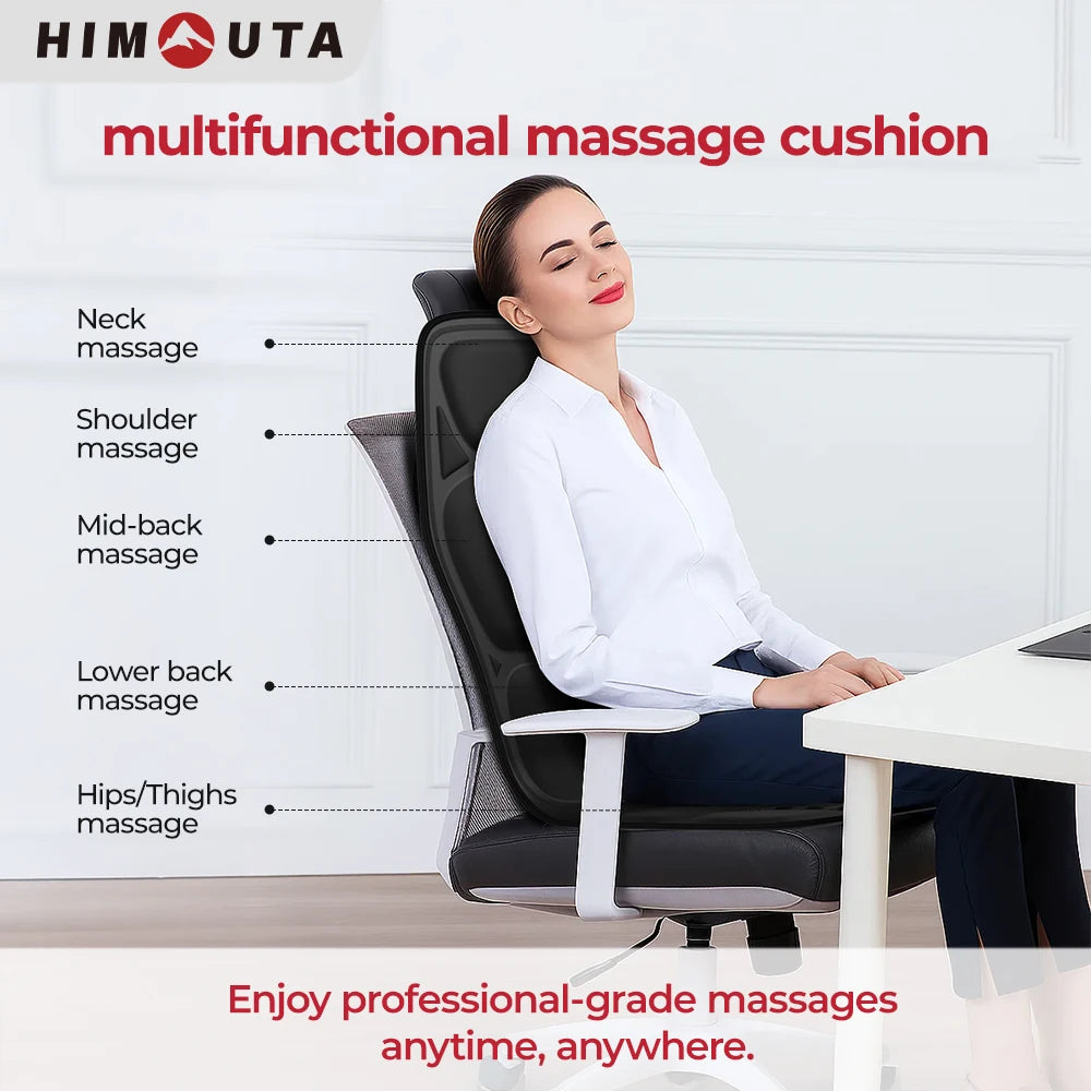 HIMOUTA Electric Back Massager Full Body Chair Cushion with Heat