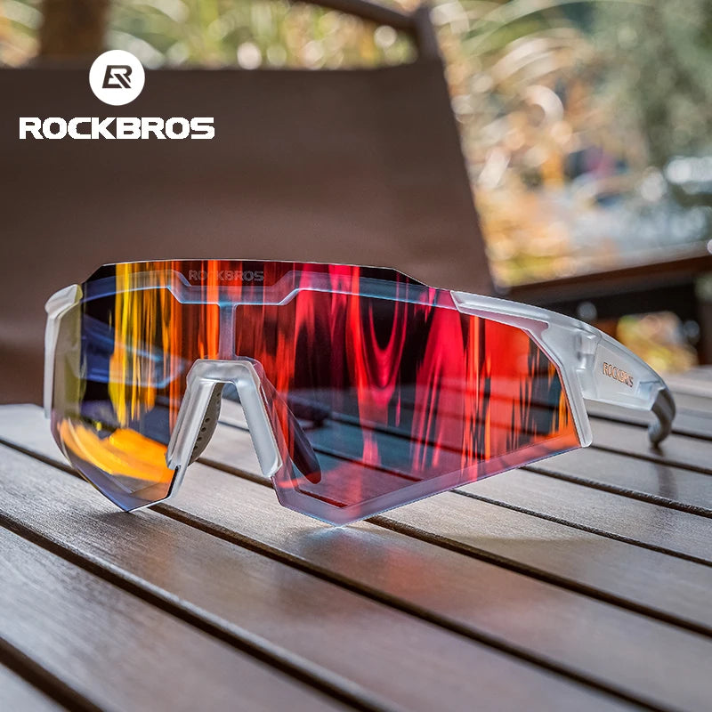 ROCKBROS Photochromic Polarized Cycling Glasses With Adjustable Nose