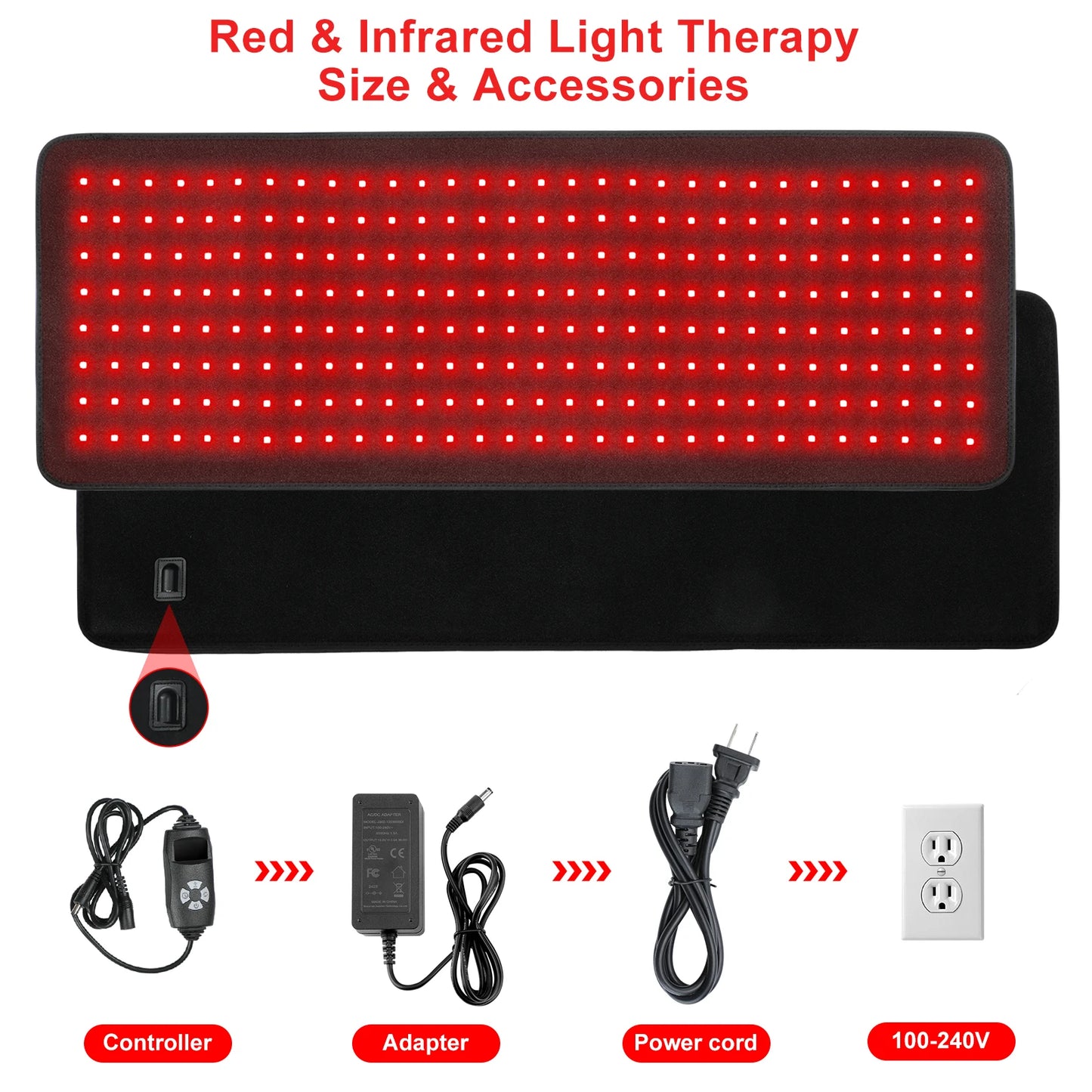 LOVTRAVEL Near Infrared Therapy Pad For Full Body 660nm 850nm