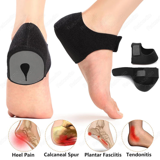 NONECN Silicone Gel Heel Cups Insoles For Plantar Fasciitis Relief