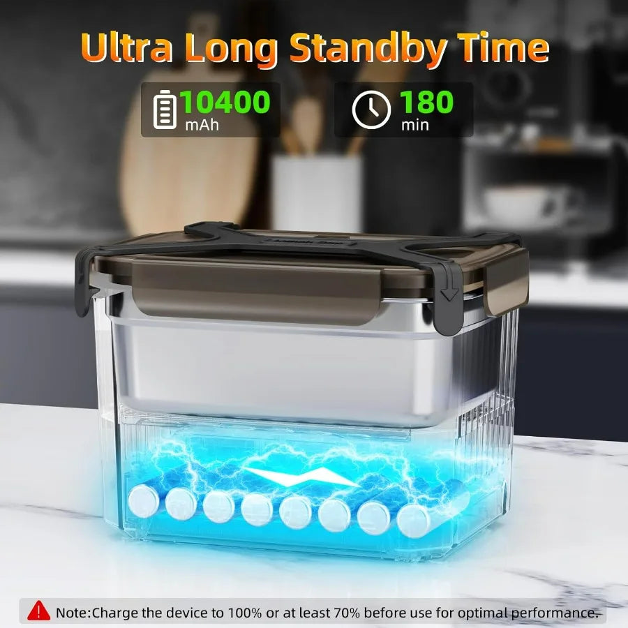 Cordless Electric Lunch Box 1.2L Self Heating BPA Free