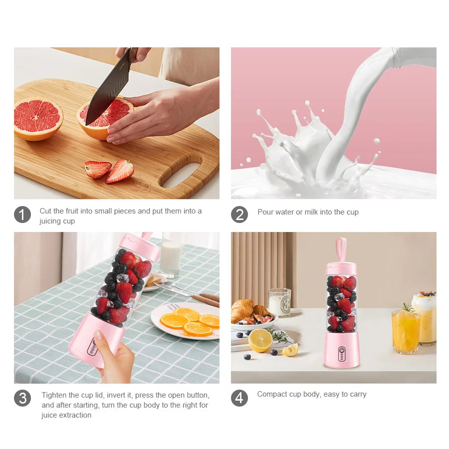 Portable USB Rechargeable Smoothie Maker For Protein Shakes