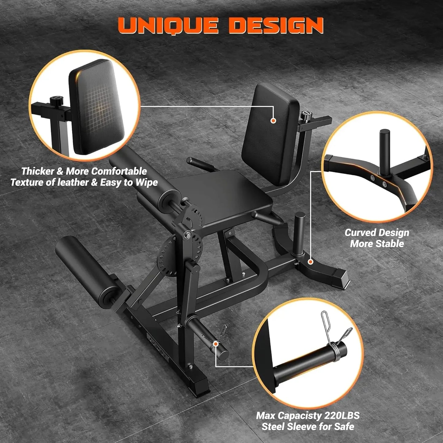 Leg Extension And Curl System 4 In 1 LowerBody Exercise