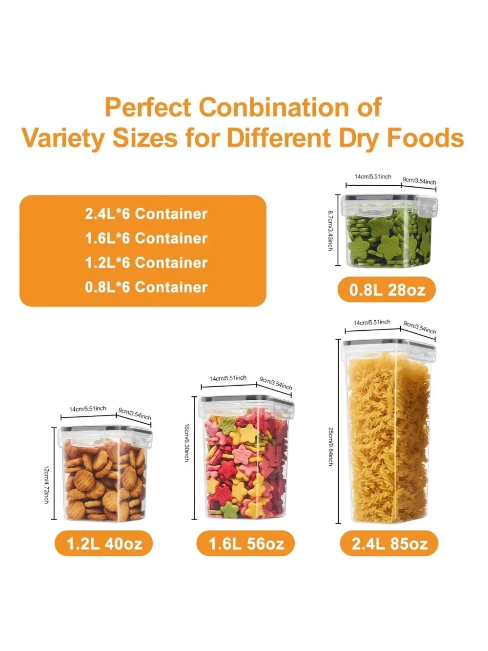 KYJG 24-Piece Airtight Food Storage Containers Set With Lids