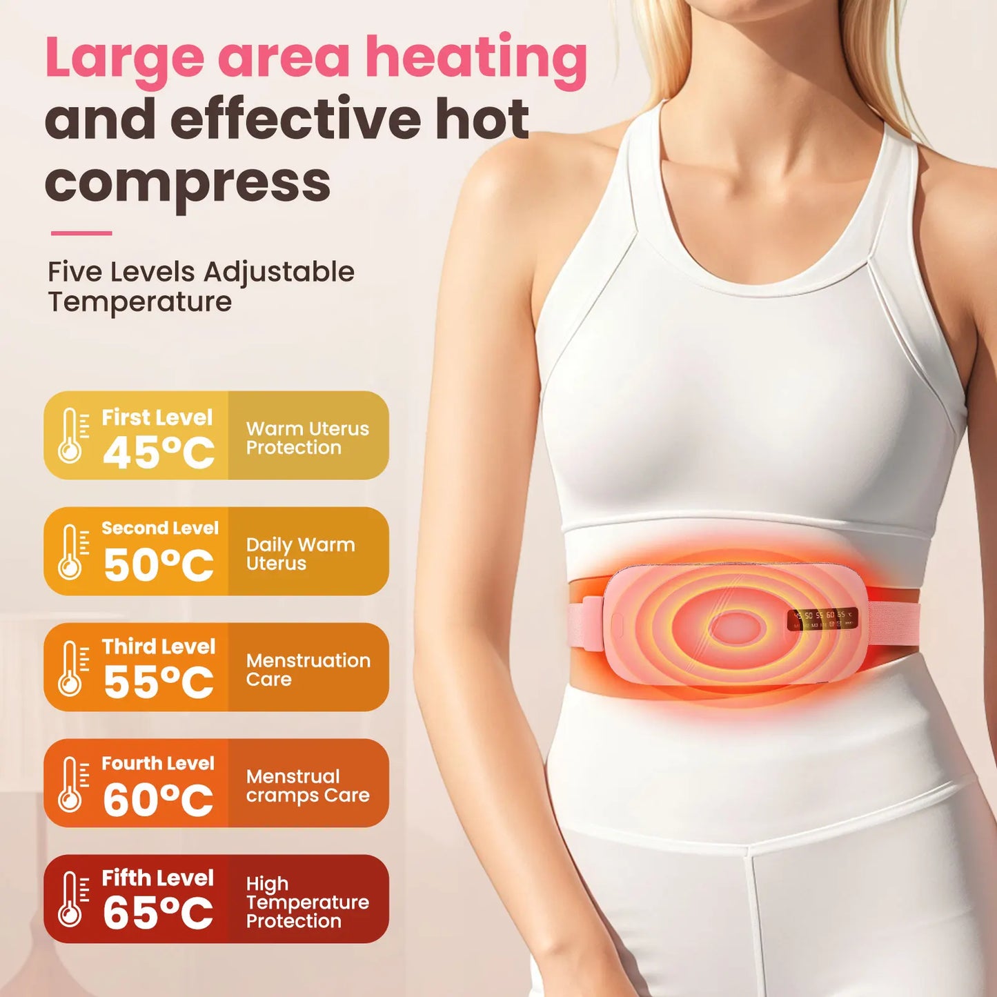 Hailicare Lady Menstrual Heating Pad Hot Compress Belt Pain Relief