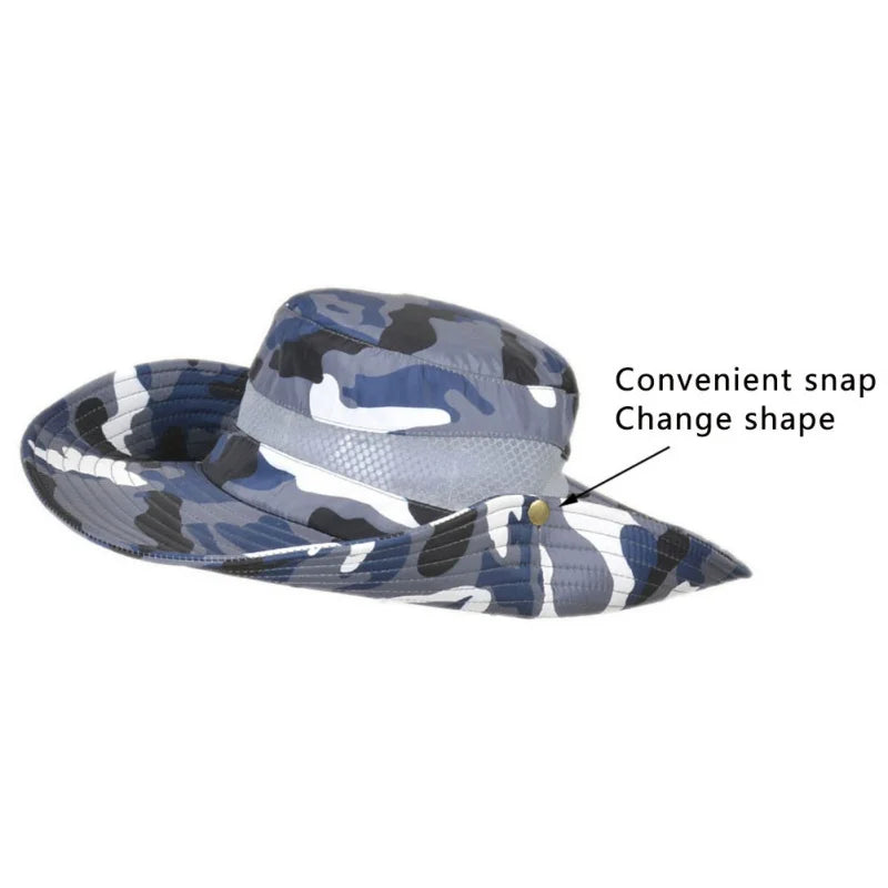 NONECN Men Bucket Hat Breathable Sun Protection Fisherman Hat