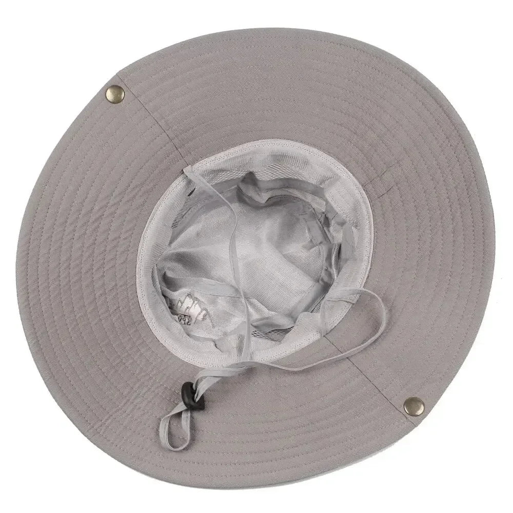 Outdoor UV Protection Wide Brim Bucket Hat for Hiking