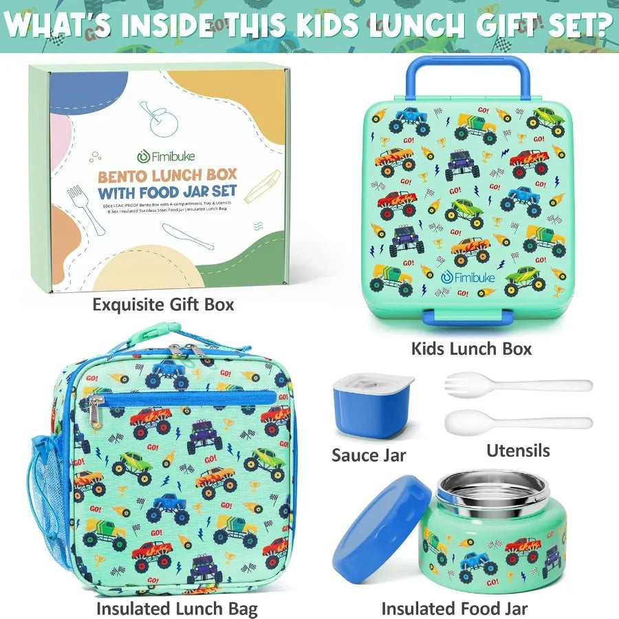 Kids Bento Lunch Box Thermos Leakproof BPA Free Insulated Jar