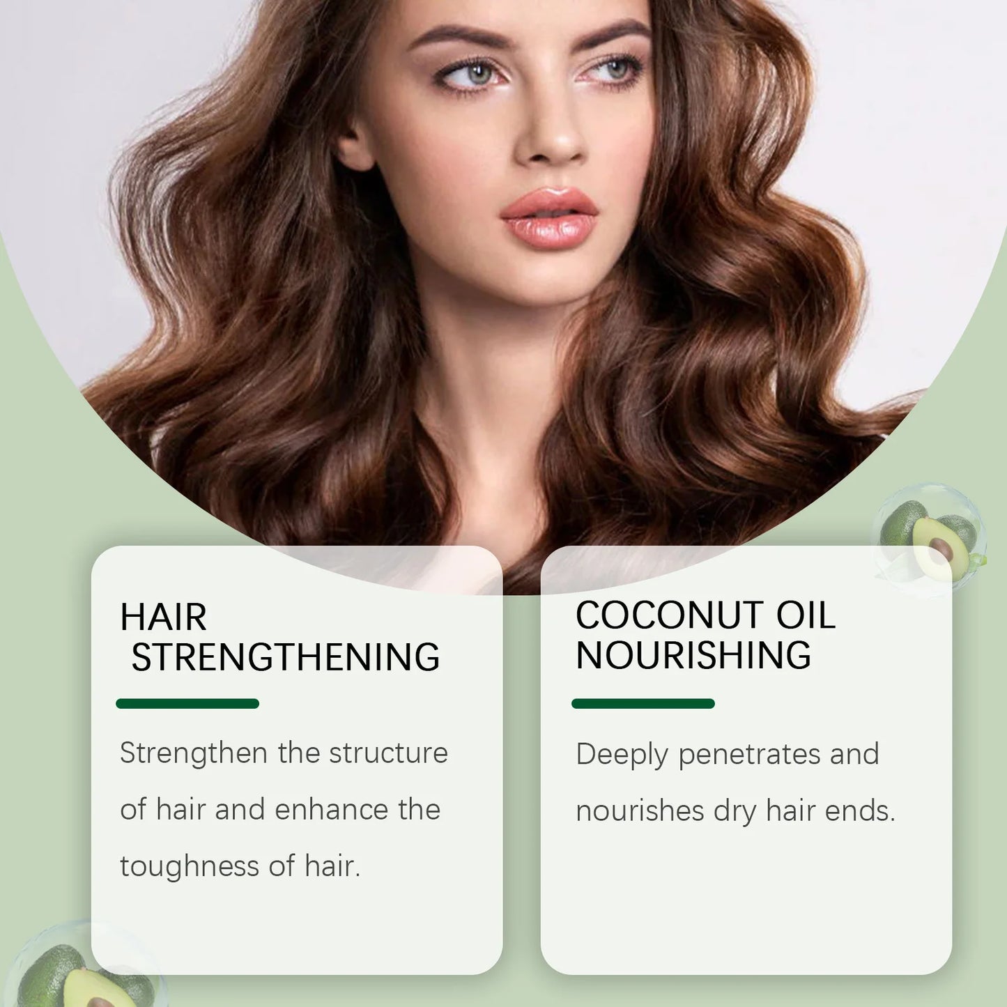 OUHOE Avocado Oil Hair Mask Hydration Nourishes Dry Frizzy Hair