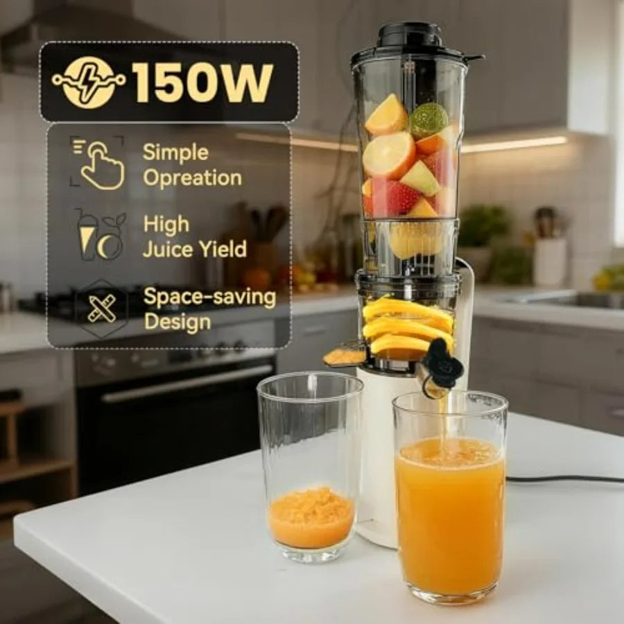 Cold Press Juicer 150W Masticating Slow Juicer for Fruits