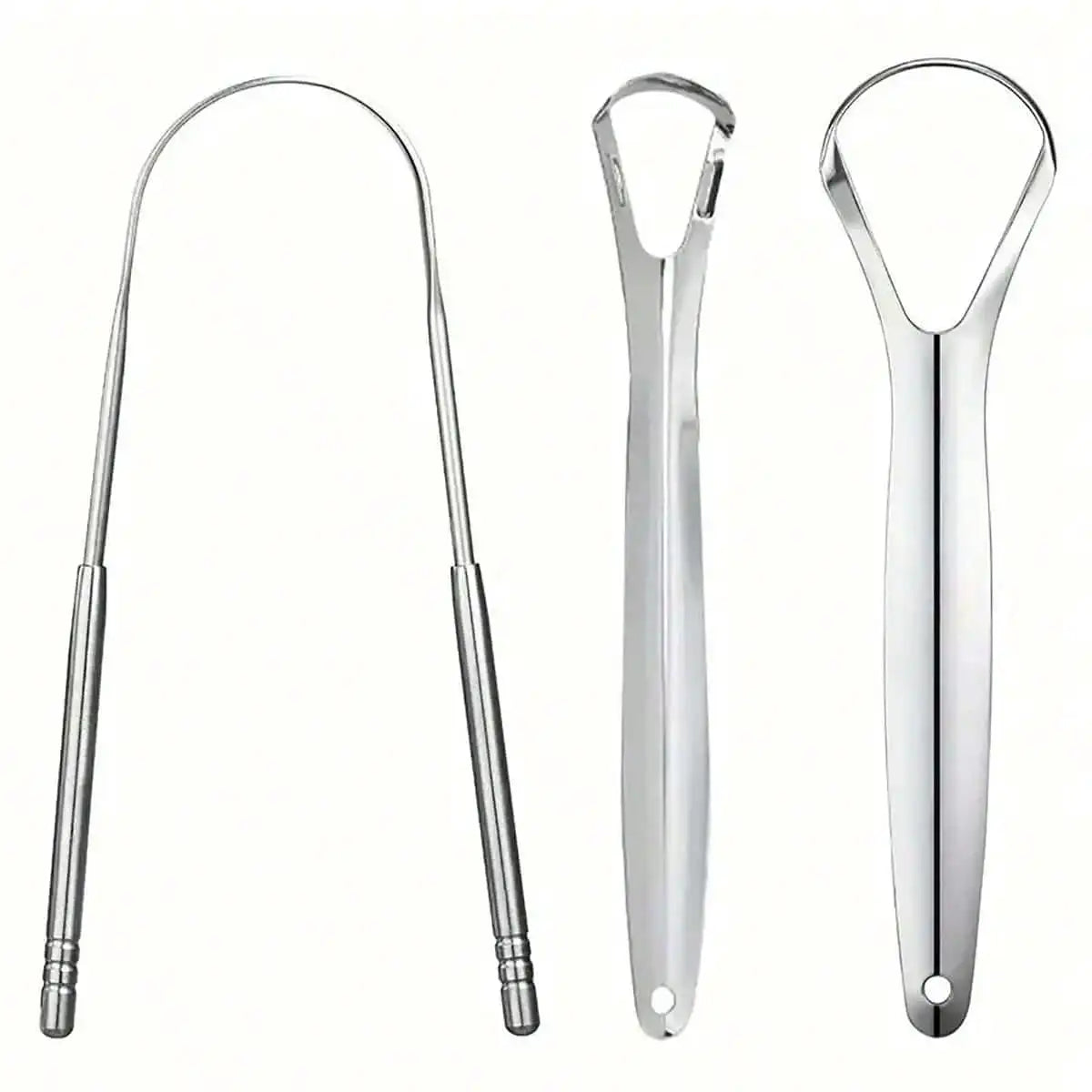 YJYIBEI Non-Slip Tongue Scraper Stainless Steel Portable Case