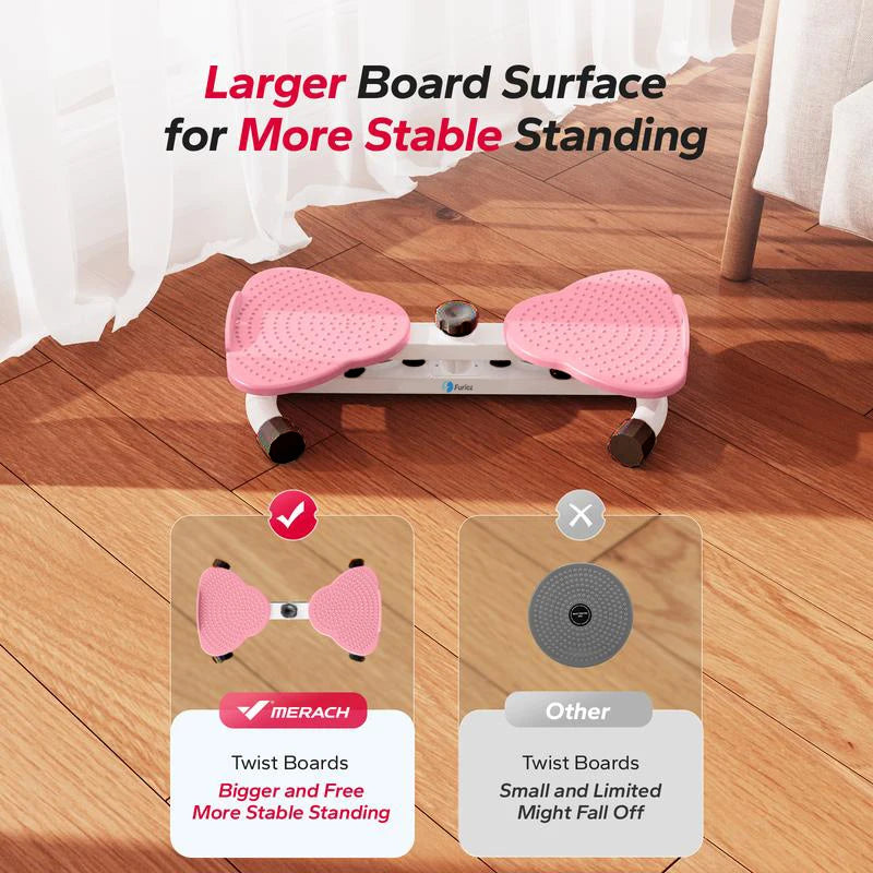 Waist Twisting Board With Ring Resistance Band For Home Fitness