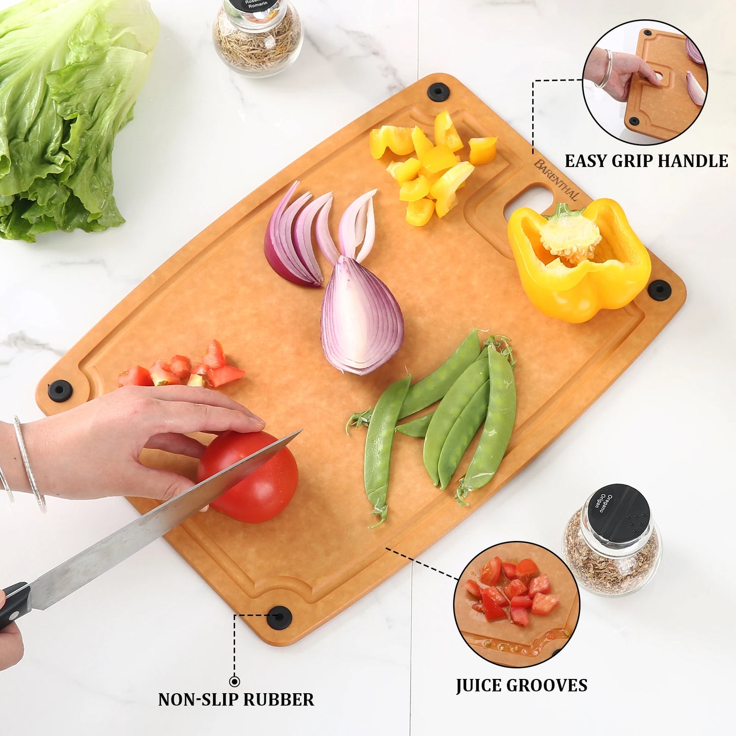 Barenthal Pine Fiber Cutting Board Durable Antibacterial Mildew Resistant