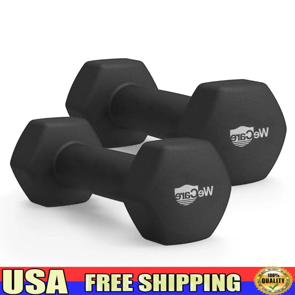 2lb Neoprene Hex Dumbbell Pair Anti Slip Ergonomic Home Gym