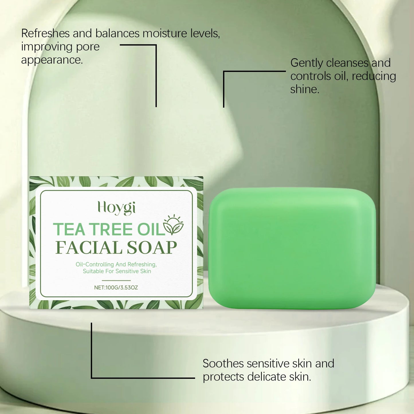 Hoygi Tea Tree Oil Facial Soap For Sensitive Skin Hydration