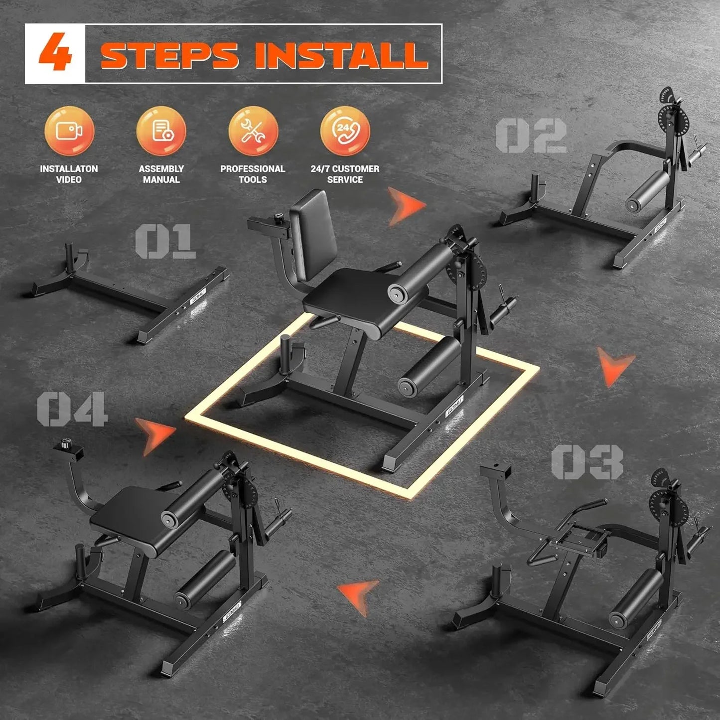 Leg Extension And Curl System 4 In 1 LowerBody Exercise