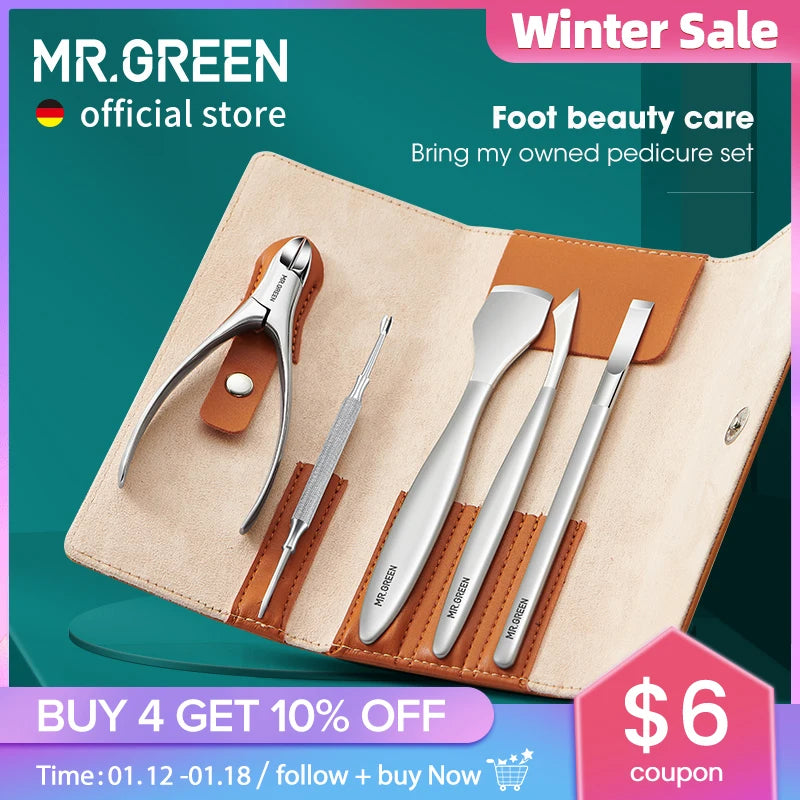 MR.GREEN Pedicure Knife Set Professional Foot Care Tools Stainless Steel