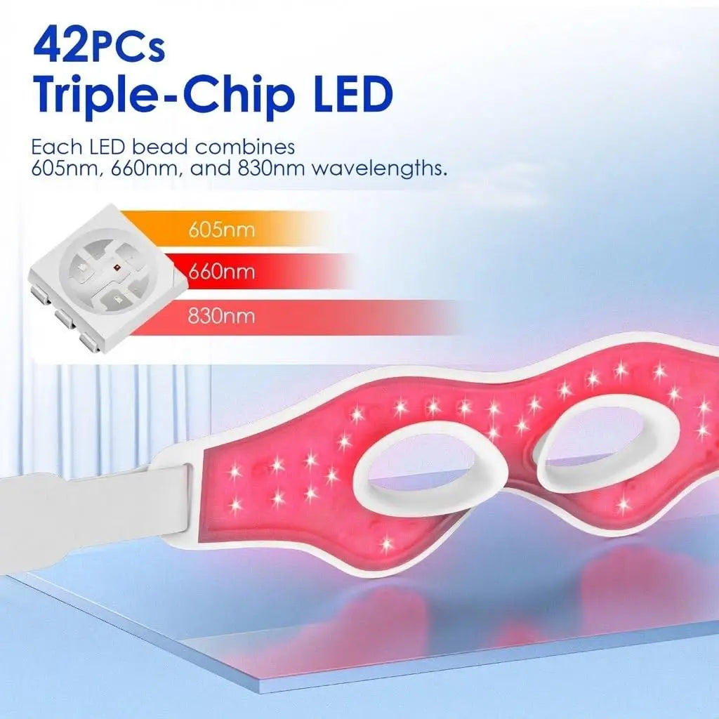 KTS 3D Eye Massager With Red Light Therapy 605nm 830nm