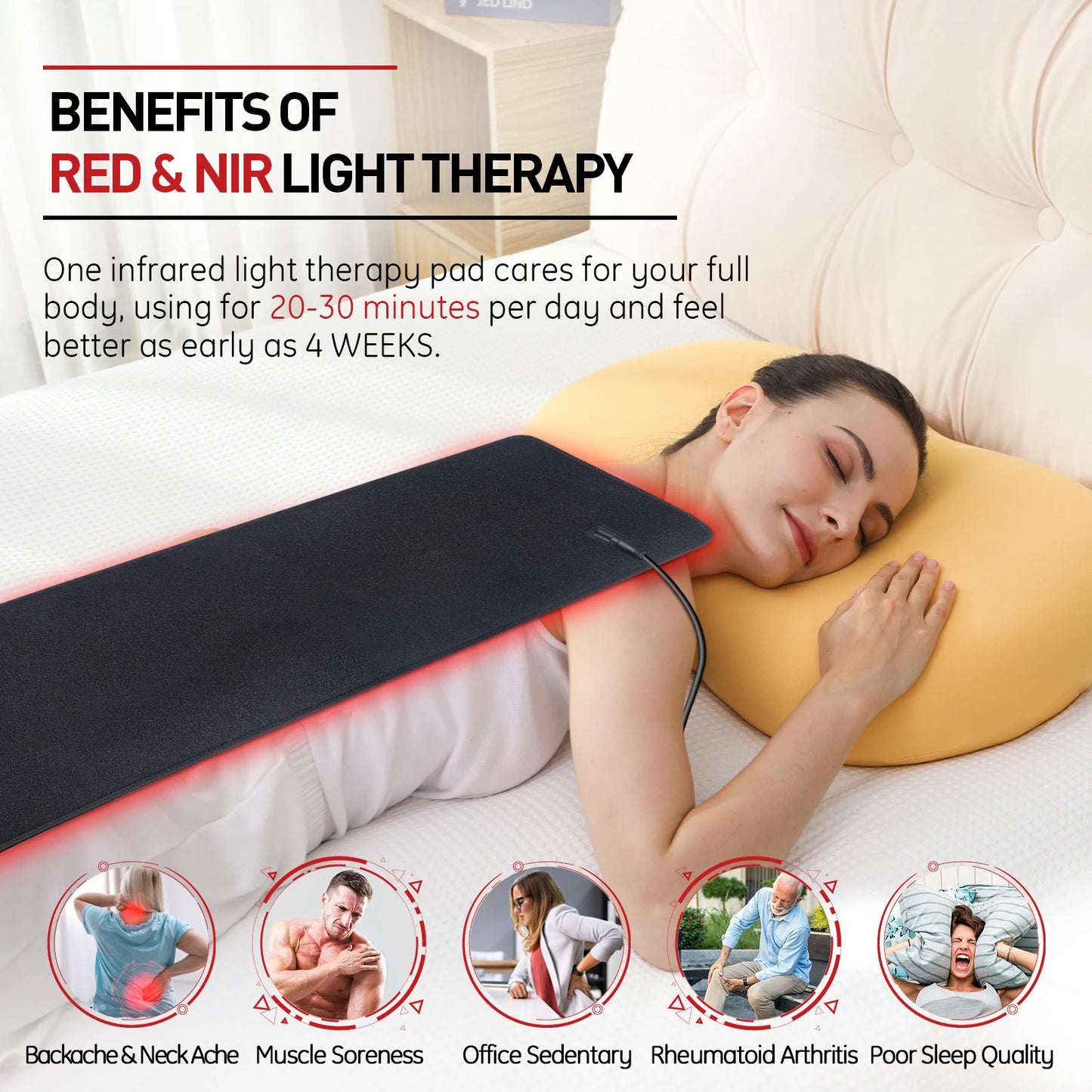 Astarexin Infrared Light Therapy Heating Pad for Body Pain Relief