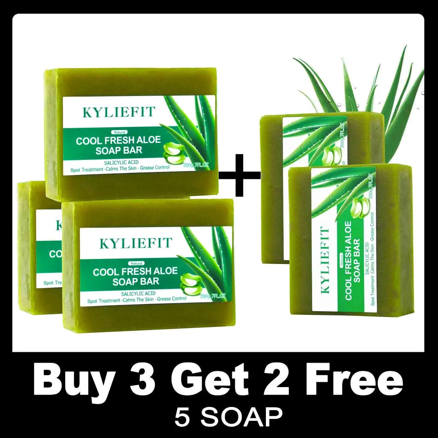 AILKE Aloe Vera Whitening Soap Acne Remover For Radiant Skin