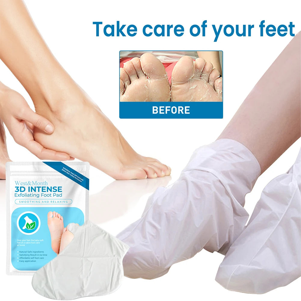 Foot Peel Mask Exfoliating Booties For Dry Cracked Feet Nourishing