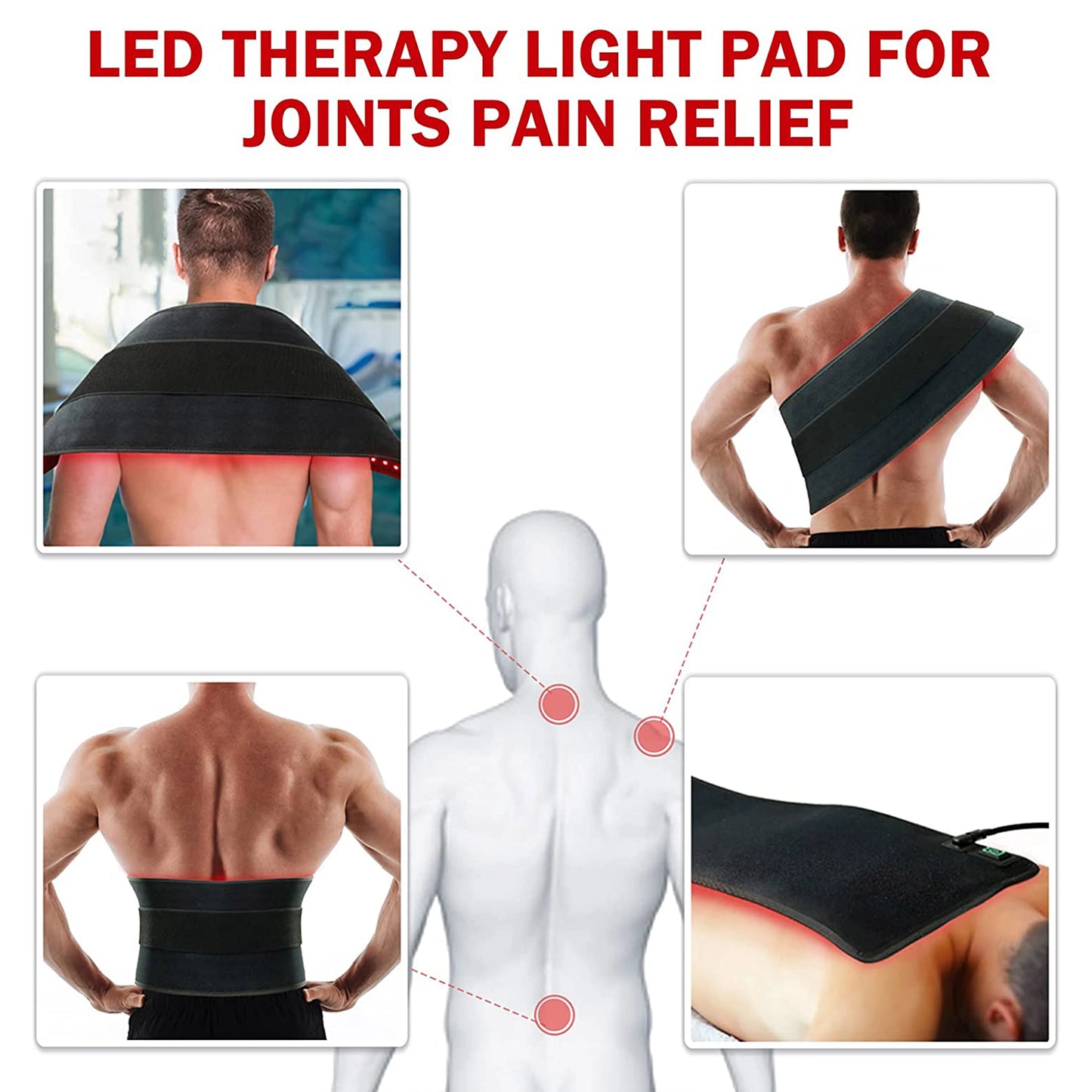 LOVTRAVEL Near Infrared Therapy Pad For Full Body 660nm 850nm