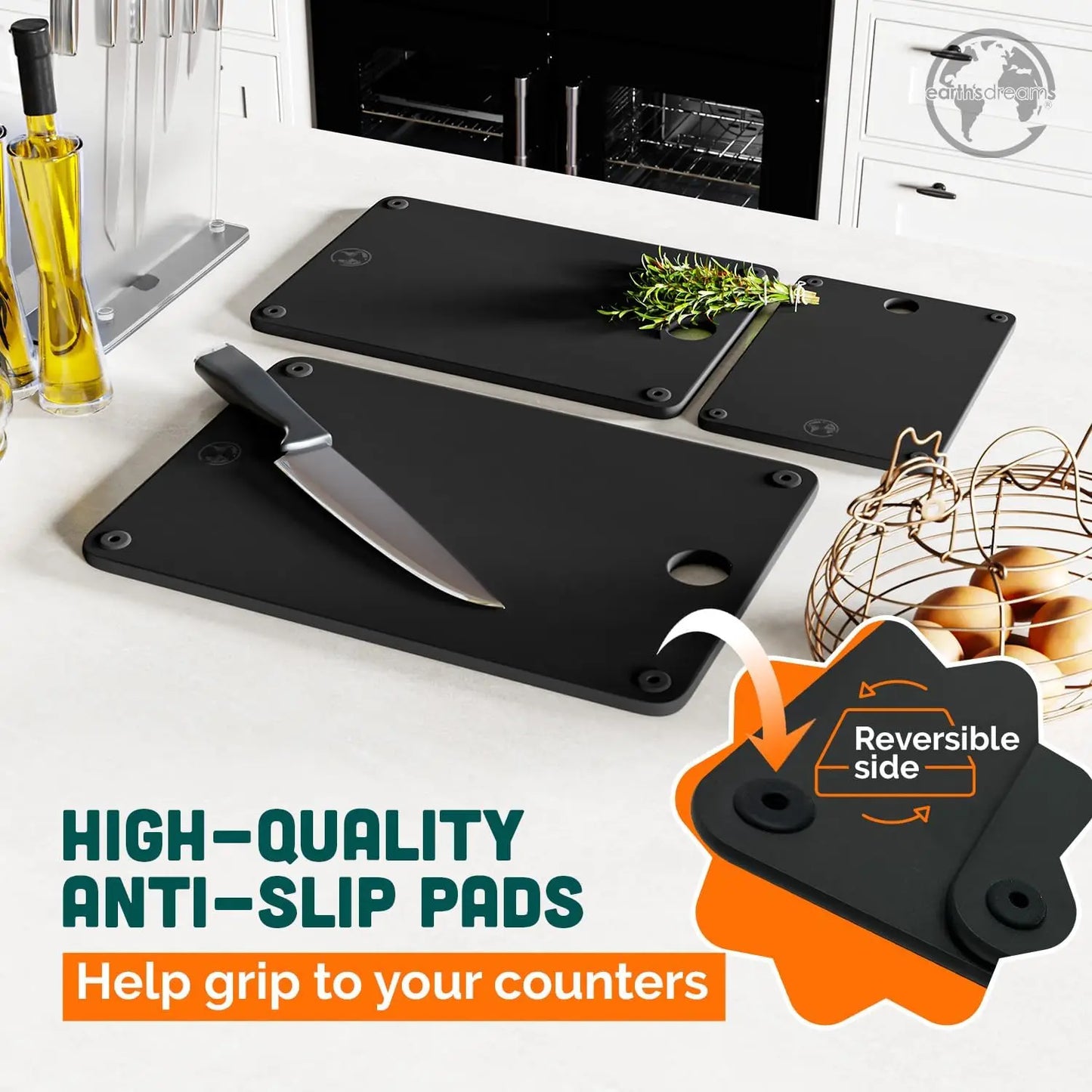 Wood Composite Cutting Board Set Dishwasher Safe Non Toxic