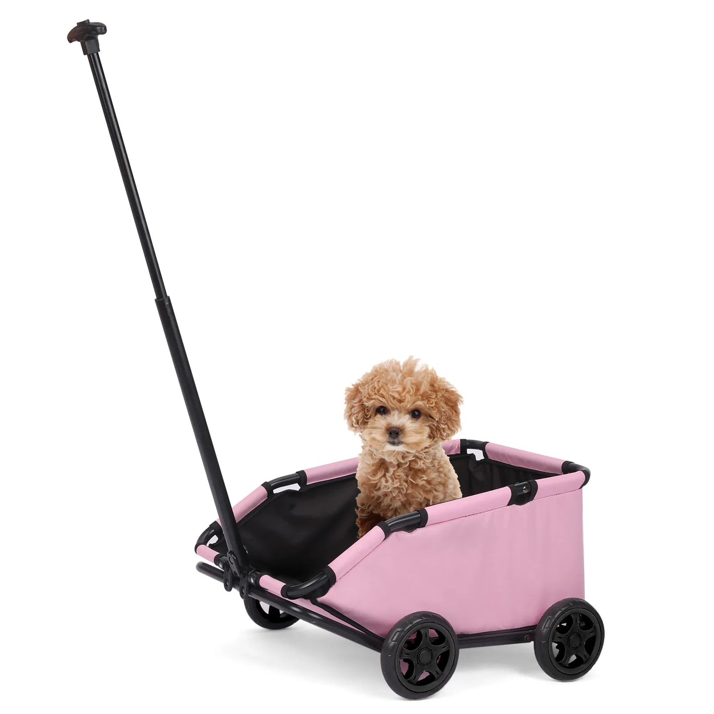 Folding Pet Stroller 4 Wheels Lightweight 360 Degree Rotation