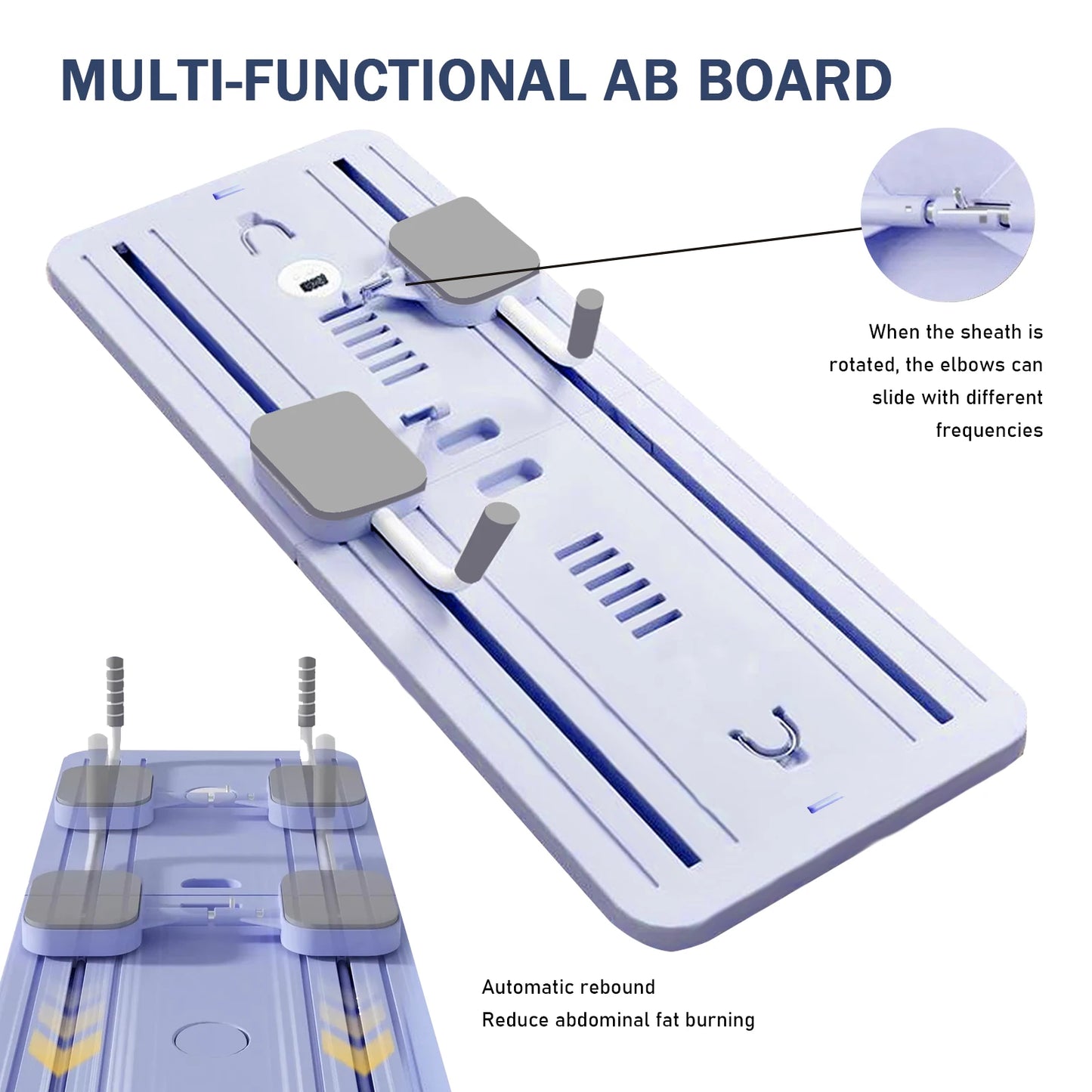 Multi Functional Abdominal Exercise Board With Auto Rebound Resistance Bands