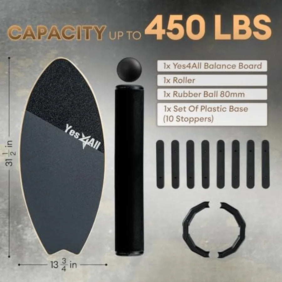 SHXI 2in1 Balance Board 9 Adjustable Modes Surf Training