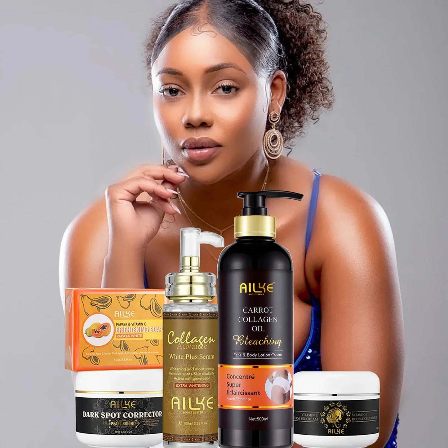 AILKE Collagen Skin Care Set For Women Whitening And Freckle Removal