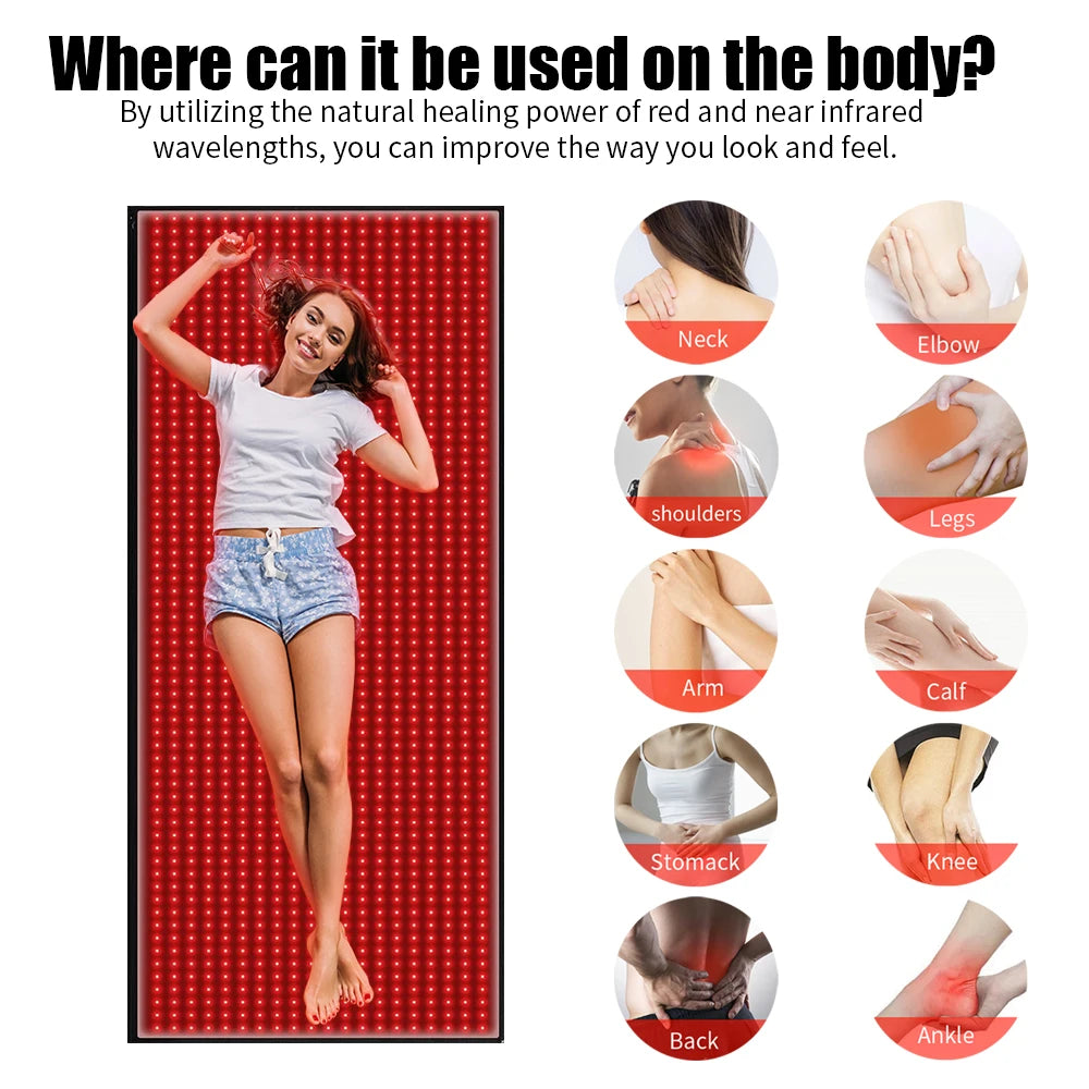 Full Body Red Light Therapy Mat for Pain Relief Wellness