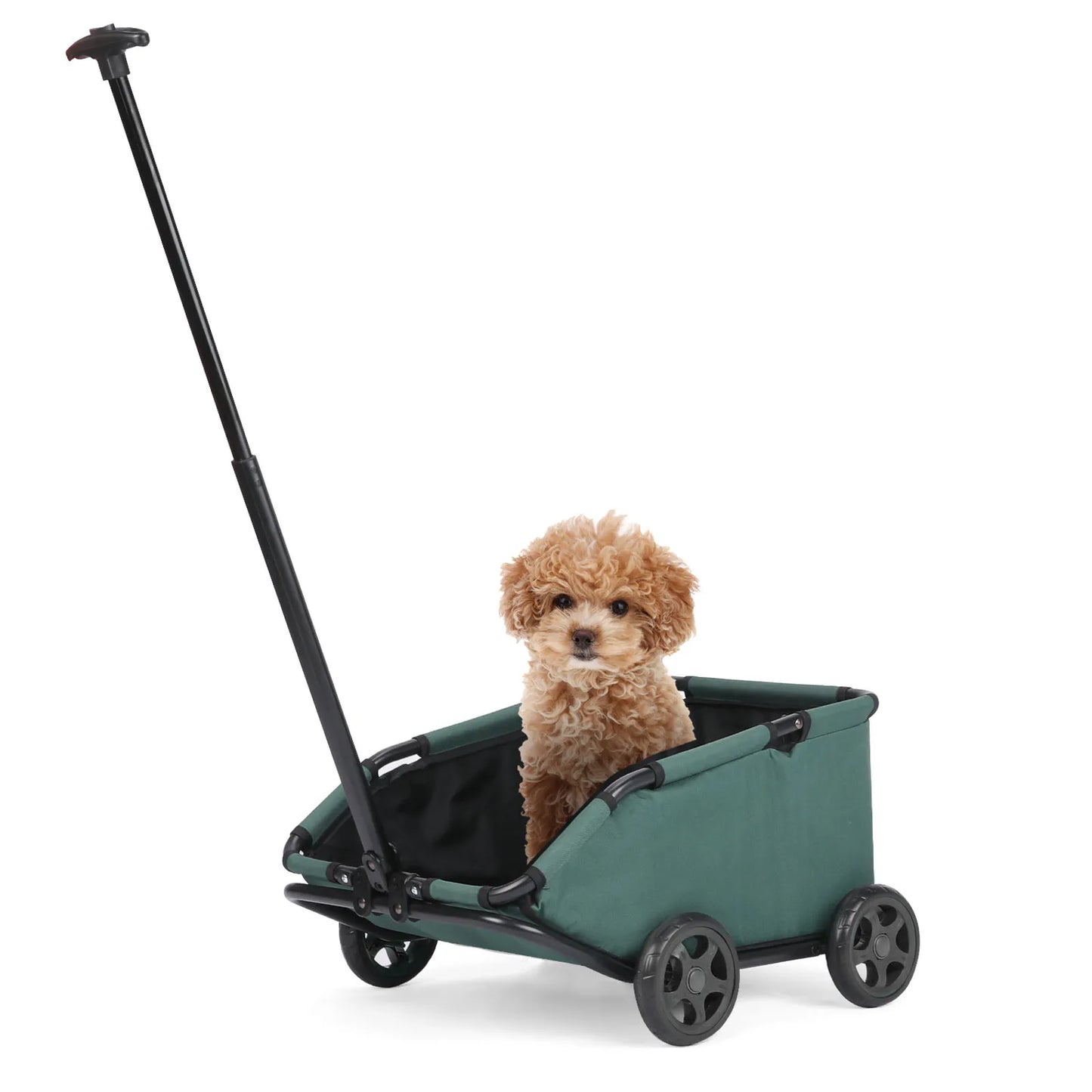 Folding Pet Stroller 4 Wheels Lightweight 360 Degree Rotation
