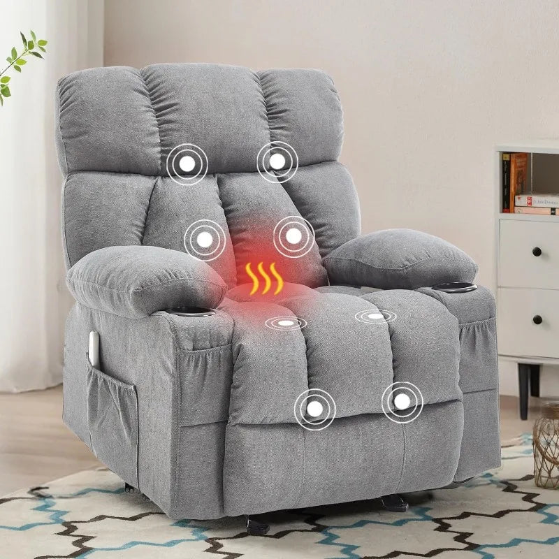heated vibration rocker recliner chair