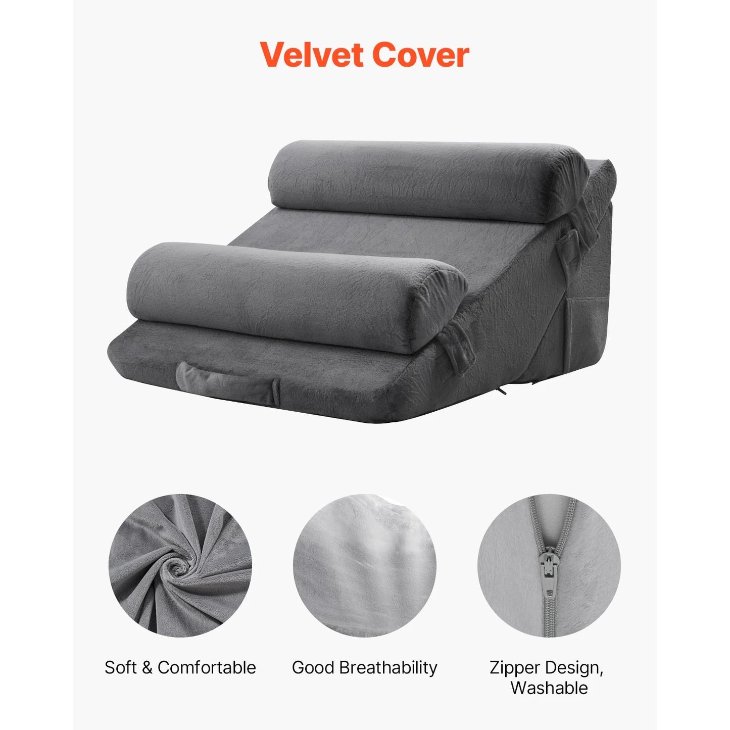 NONECN Wedge Pillow Set For Sleeping Orthopedic Post Surgery Relief