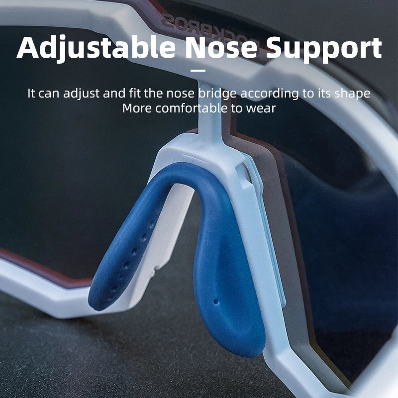 ROCKBROS Photochromic Polarized Cycling Glasses With Adjustable Nose