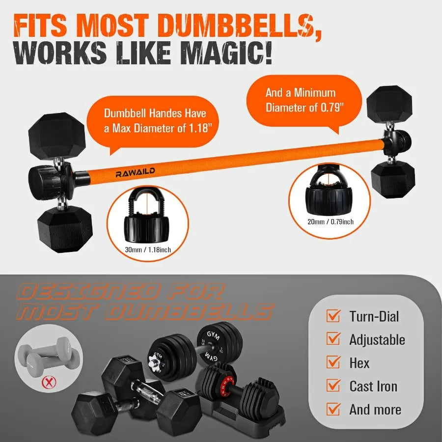 Dumbbell Converter Barbell Adapter For Home Gym