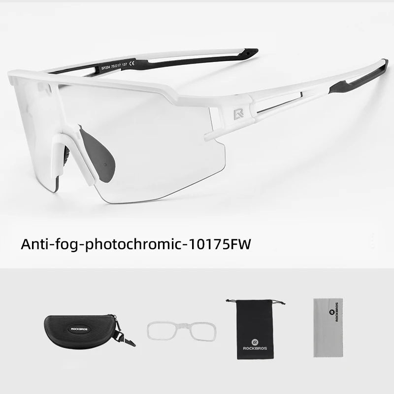 ROCKBROS Photochromic Polarized Cycling Glasses Built In Myopia Frame